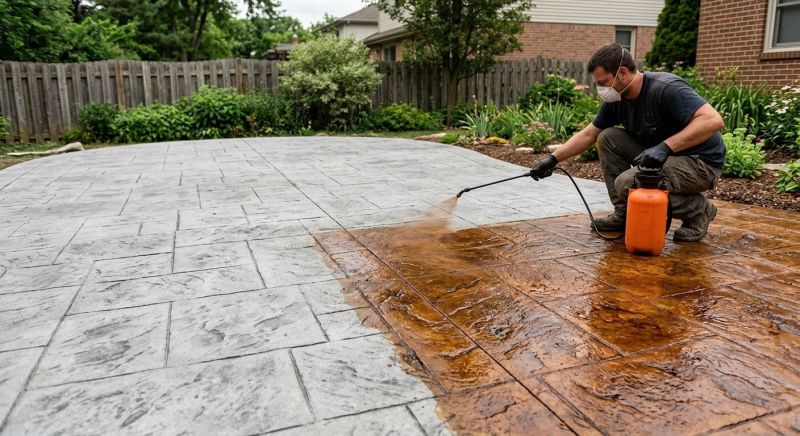 Cement Staining in Dallas, TX