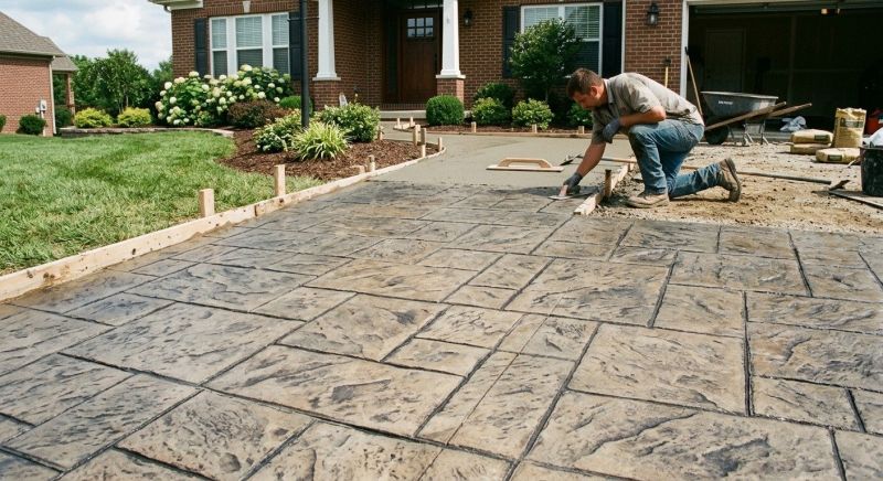 Stamped Concrete Resurfacing in Dallas, TX