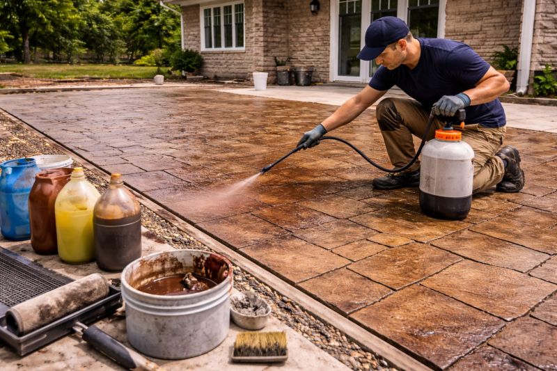 Stamped Concrete Staining in Corpus Christi, TX